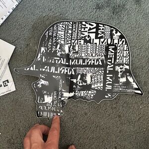 Black and White metal mulisha Skull Sticker